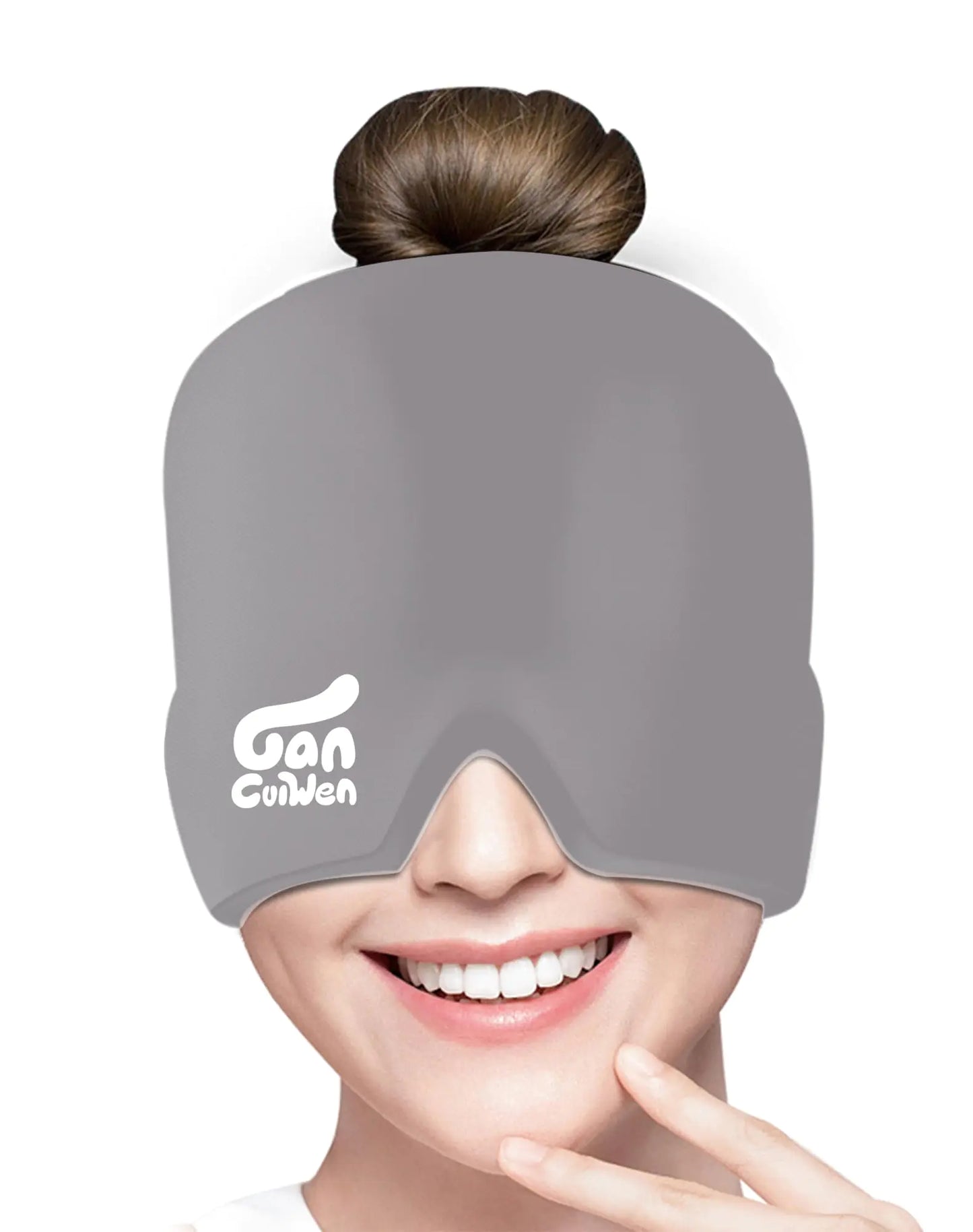 Headache Migraine Relief hat Migraine Relief CapMigraine Ice Head WrapHeadache Relief Hat for Migraine Headache Eyes Mask Gel Ice Cold Pack Cooling Gel Hat (Black)