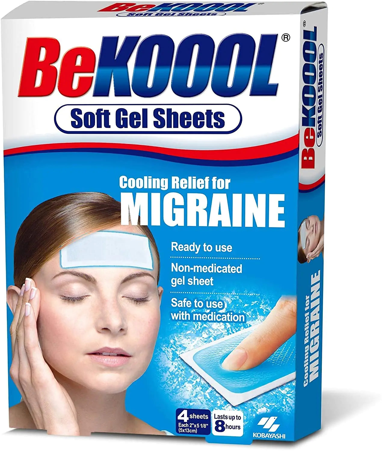 BeKoool Cooling Relief for Migraine Soft Gel Sheets Pack of 3